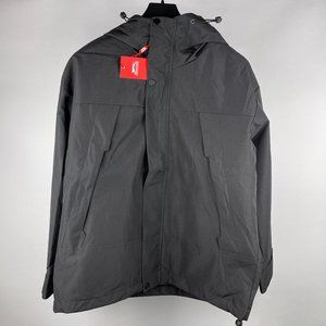 Sleek Urban Charcoal Grey Performance Jacket with Hood